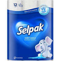 Полотенце бумажное Selpak Pro Premium 3 шари 12 штук бумажное (125001)