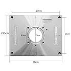 Пластина для фрезера 300x235x9.5мм зі змінними кільцями, алюмінієва, фото 2