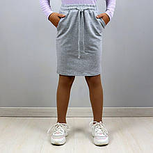 1547-42 Серая спідниця для дівчинки тм АВЕКС розмір 140 см