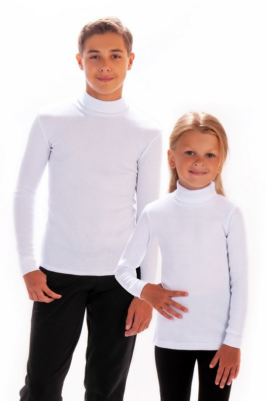 949-18А Біла дитяча водолазка тм АВЕКС  розмір 104 см