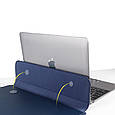 Чохол-конверт трансформер для MacBook Air/Pro 13,3" — темно-синій (PU08), фото 4