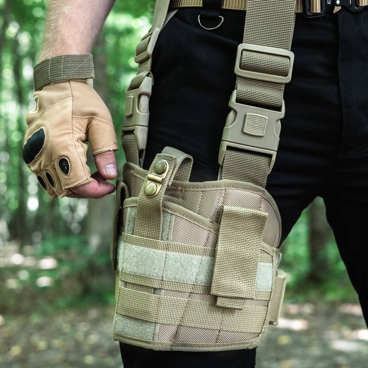 Тактична кобура на два кріплення бежева, цена 849 грн — Prom.ua (ID ...