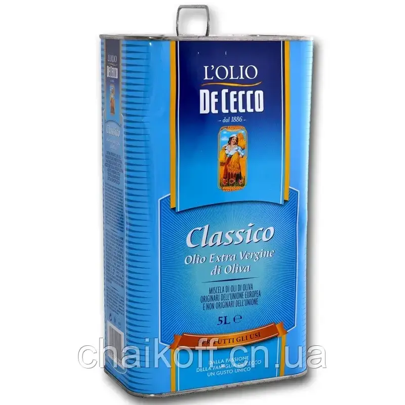Олія оливкова De Cecco il classico extra vergine 5000 мл, фото 1