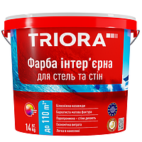 Краска интерьерная для стен и потолков 1,4кг ТМ TRIORA триора