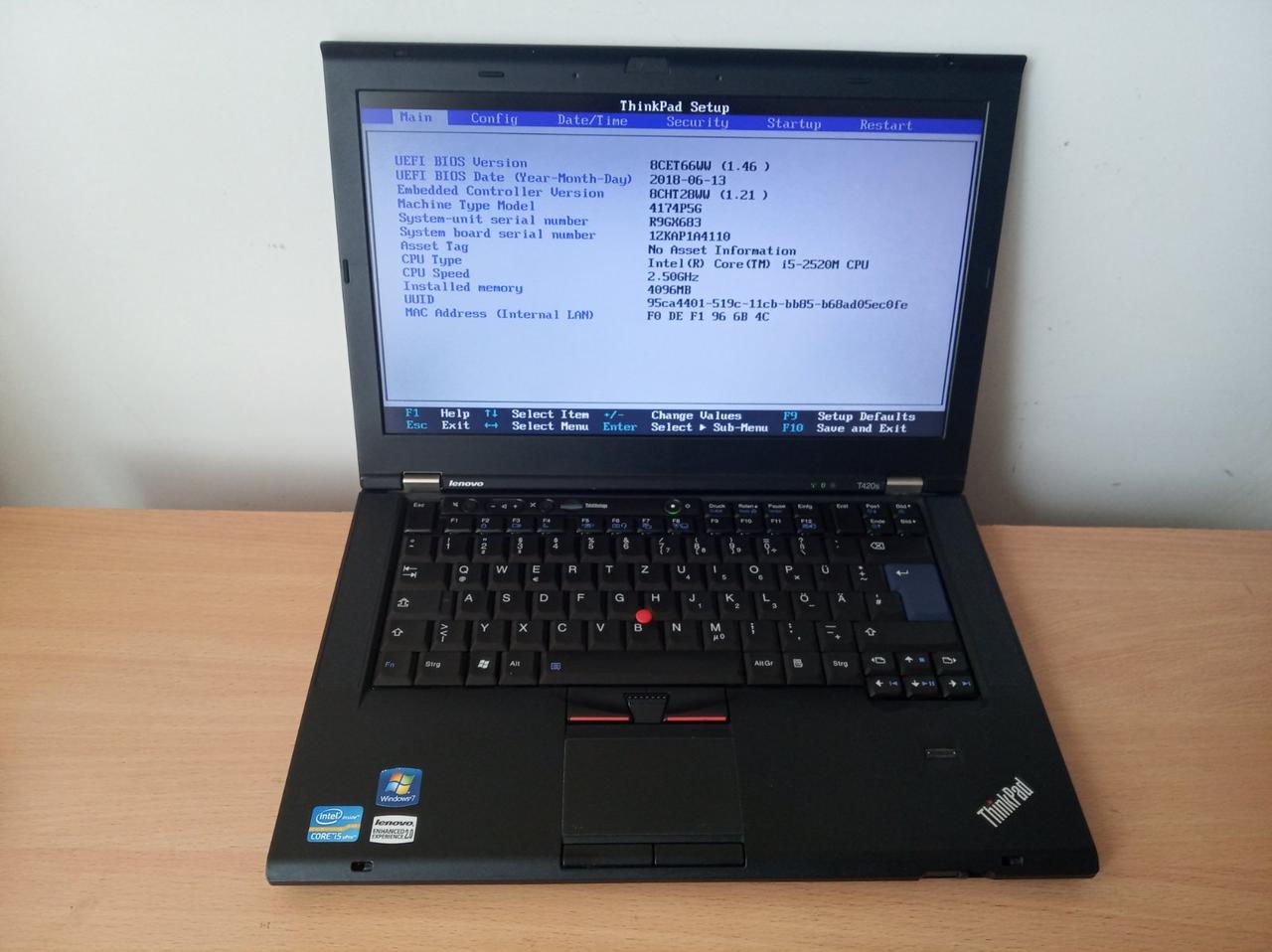 Ноутбук Lenovo ThinkPad T420 14"1600x900/i5 2520m/4 Gb/HDD 320 Gb/Intel HD Graphics 3000