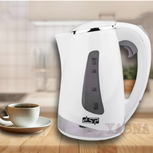 Электрический чайник дисковый пластиковый электрочайник белый с ...