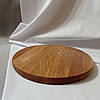 Дубова кухонна дошка 30 см професійна або підставка під піцу, фото 5