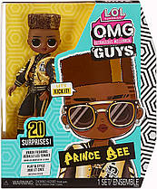 Набір із великою лялькою ЛОЛ Сюрприз ОМГ Бойфренд серія 2 LOL Surprise OMG Guys Doll Prince Bee