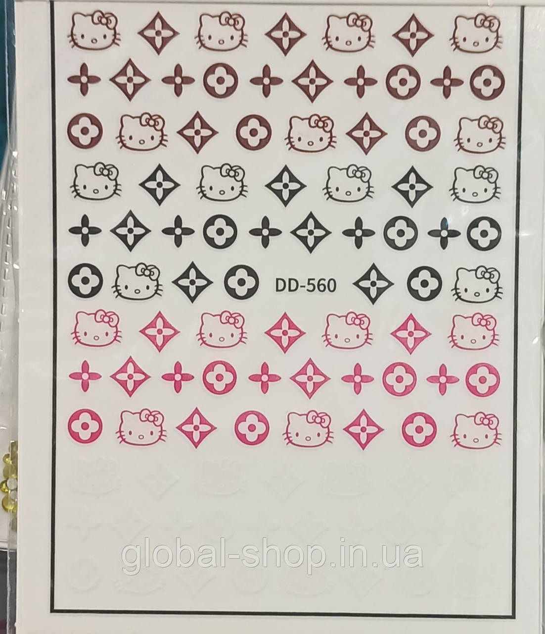Наклейки для дизайну нігтів Hello Kitty