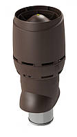 Вентиляційний вихід VILPE ® P-200/ІЗ FLOW XL (утеплений) 700, Коричневий