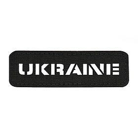 M-Tac нашивка Ukraine скрізна 25х80 Laser Cut Black