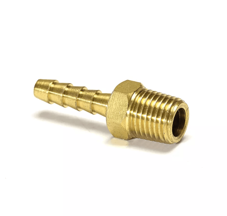 Латунний Штуцер 8 мм , з зовнішньою різьбою 1/2 під шланг 7-8 мм, фото 1