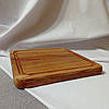 Дубова кухонна дошка 25х25 см професійна квадратна або дошка для подачі страв, фото 6