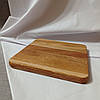 Дубова кухонна дошка 25х25 см професійна квадратна або дошка для подачі страв, фото 3