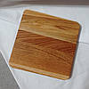 Дубова кухонна дошка 25х25 см професійна квадратна або дошка для подачі страв, фото 4