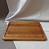 Дубова кухонна дошка 35х25 см професійна або дошка для подачі страв, фото 5