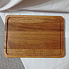 Дубова кухонна дошка 35х25 см професійна або дошка для подачі страв, фото 3