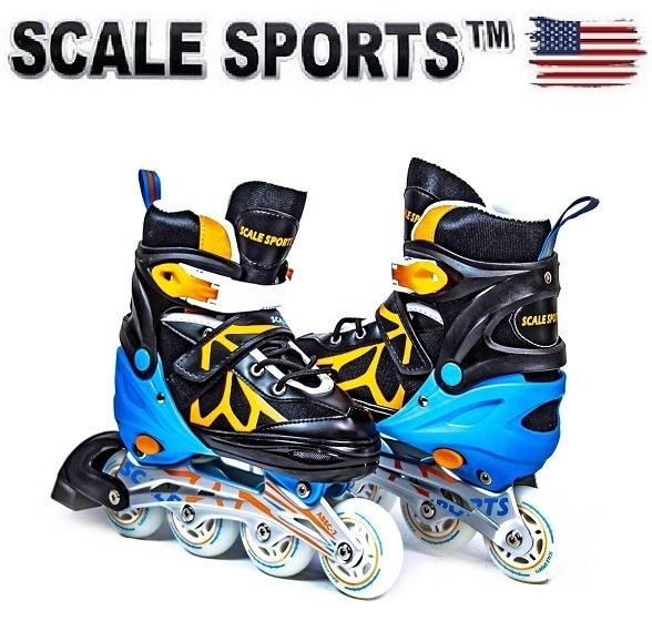 Дитячі ролики Scale Sports LF 601A Чорно-помаранчевий (розмір 38-41)