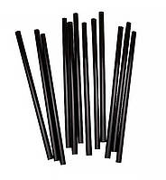 Пластиковые трубочки "Мартинка" 200 шт., длина - 12.5 см, цвет - черный