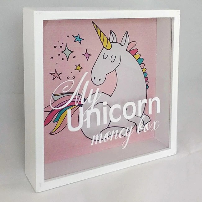 Дерев'яна скарбничка для грошей My unicorn money box (єдиноріг)