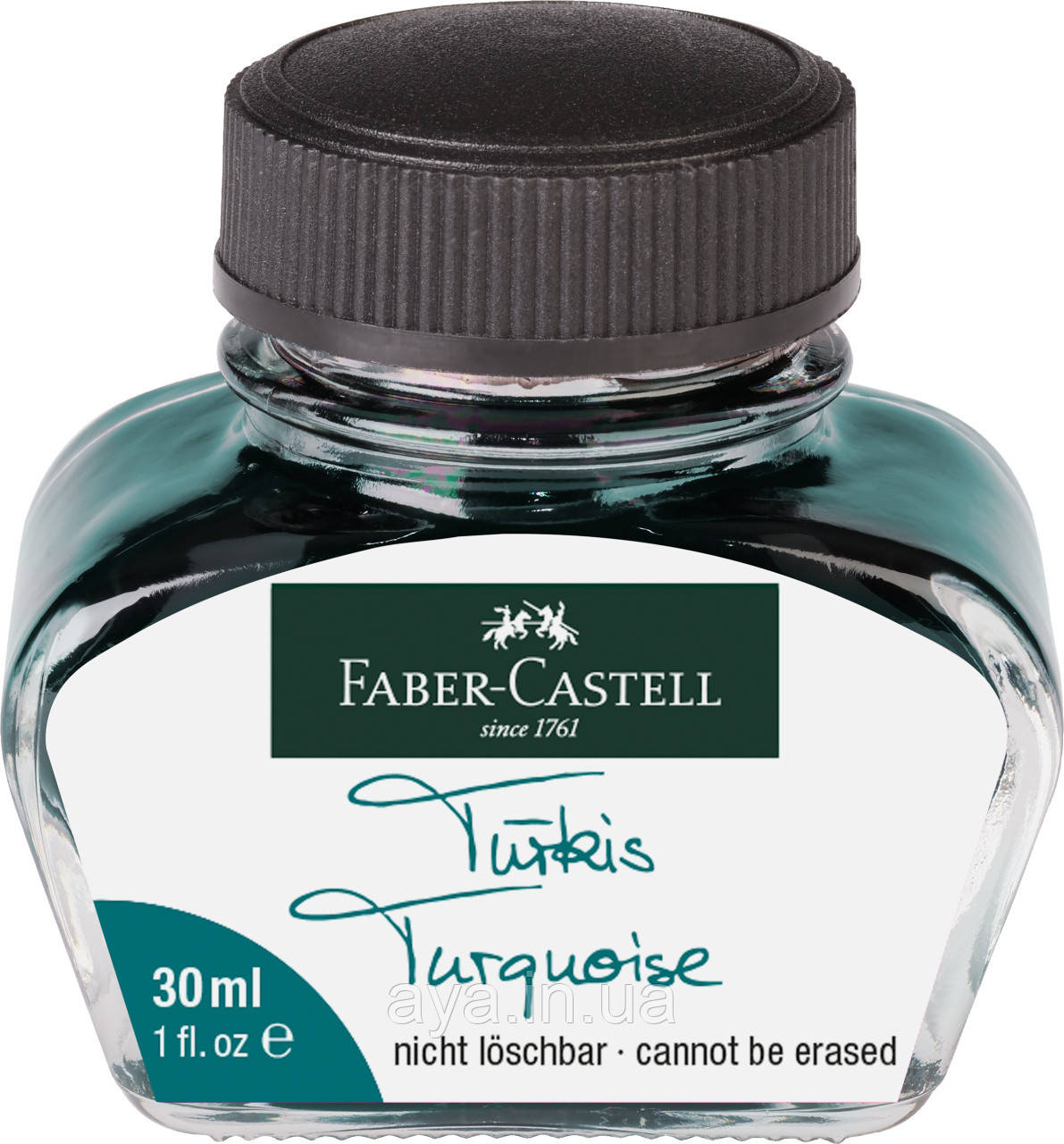 Чорнило для пір'яних ручок Faber-Castell Fountain Pen Ink Bottle Turquoise, 30 мл колір бірюзовий, 149855