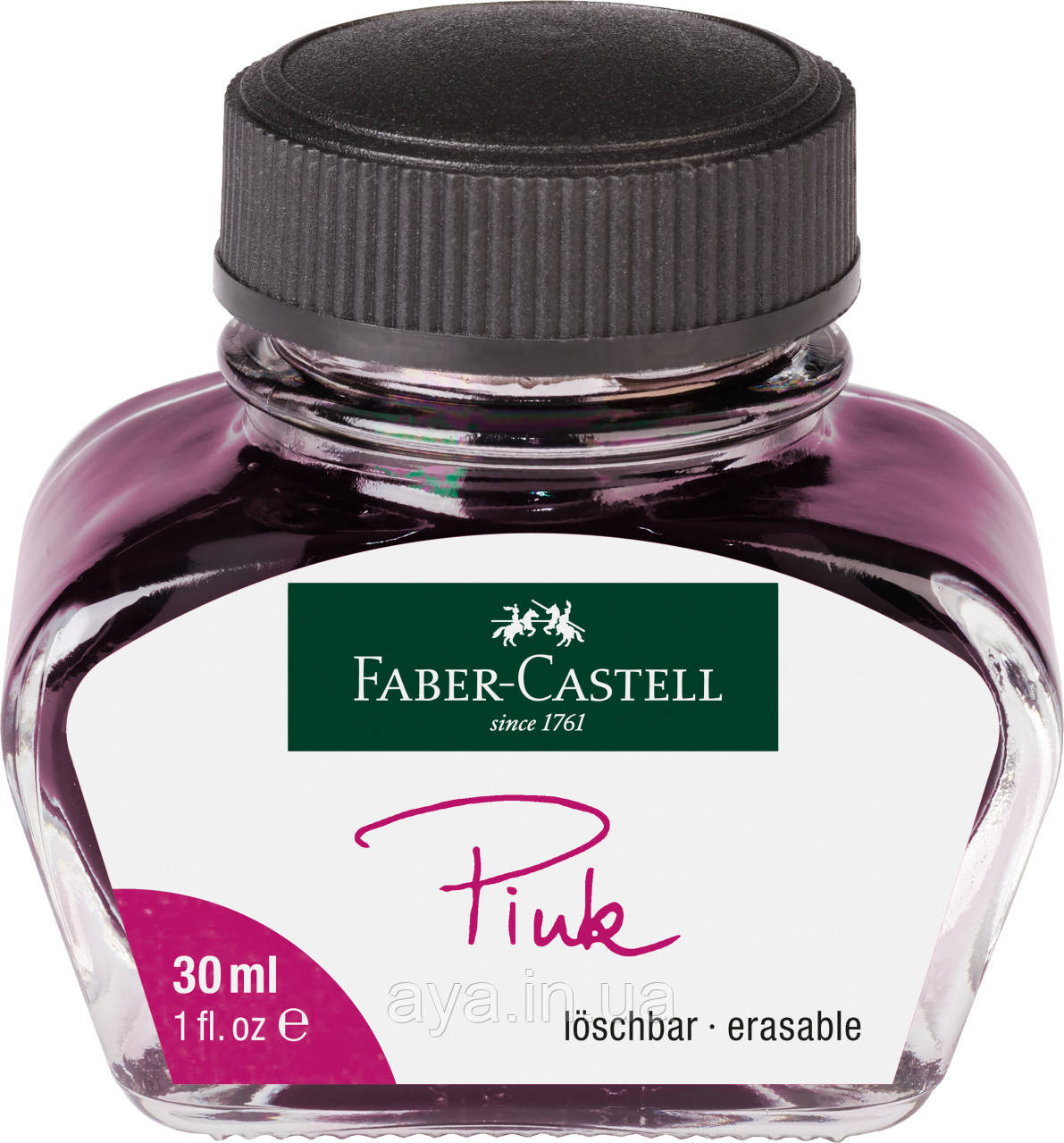 Чорнило для пір'яних ручок Faber-Castell Fountain Pen Ink Bottle Pink, 30 мл колір рожевий, 149856