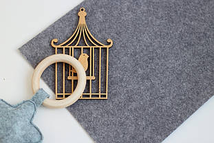 Фетр корейський жорсткий меланж 1,2 мм 85*100см С-203 сірий