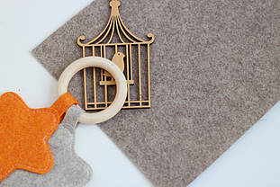 Фетр корейський жорсткий меланж 1,2 мм 85*100см С-215 какао