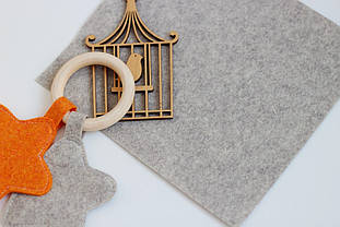 Фетр корейський жорсткий меланж 1,2 мм 85*100см С-201 піщаний