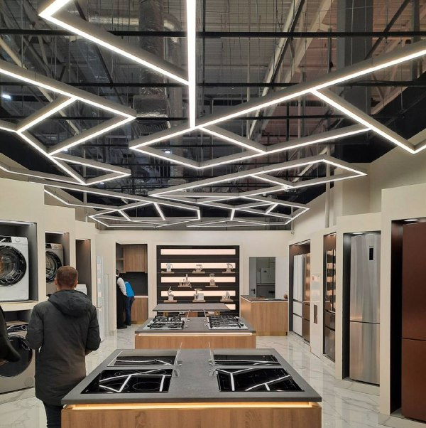 Алюминиевый Линейныйподвесной LED светильник фото