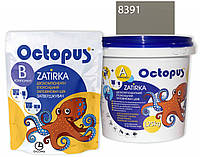 Двухкомпонентная эпоксидная затирка для плитки и мозаики  ТМ "OCTOPUS",  цвет серый 8391  1,25 кг