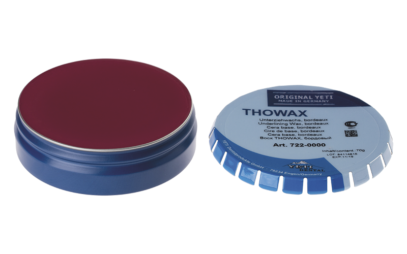 THOWAX (Товакс) Базовий віск, бордовий 70г. Yeti Dental (Німеччина), фото 1