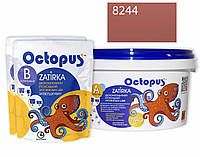 Двухкомпонентная эпоксидная затирка для плитки и мозаики ТМ "OCTOPUS", цвет коричнево-красный 8244 2,5 кг