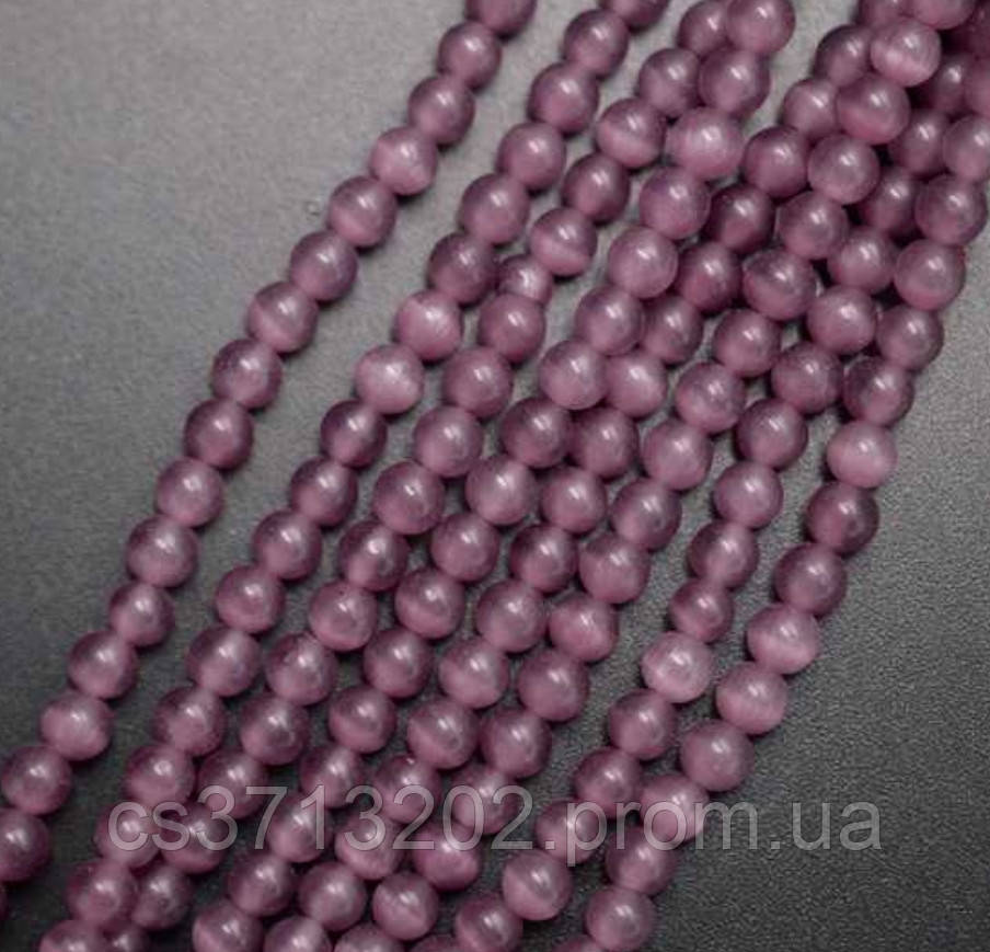 Бусины кошачий глаз, фиолетовые, 3-4 мм, 1-низка (ID#1669151088), цена ...