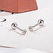Сережки-гвоздики срібні Маленькі серця з камінців, сережки на закрутках, родій чи позолота, фото 8