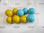 Желатинові кульки для прикрашання торту Жовті/Блакитні (9шт), фото 2