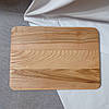 Дерев'яна кухонна дошка 30х20 см. професійна або дошка для подачі страв із ясеня, фото 6