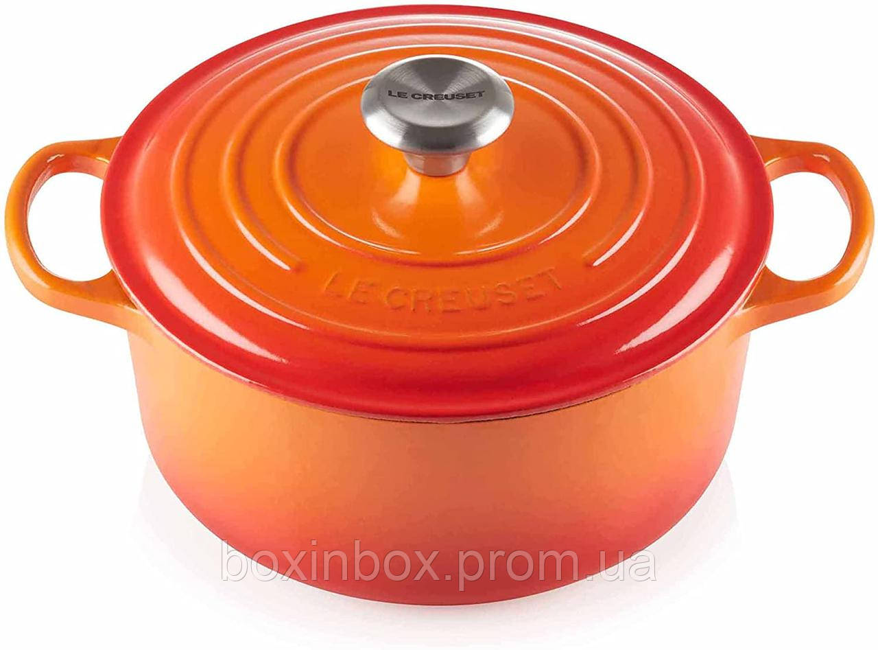 Фірмова емальована чавунна кругла каструля Le Creuset, 28 см, 6,7 л, вулканічна, 211772809