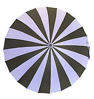 Женский зонт трость двуцветный с ручкой-крючком 24 спиц