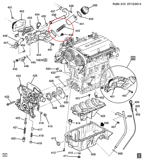 Клапан корпуса масляного фильтра Opel 1.6L-1.8L 5541525 93186324