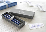 Подарунковий набір ручок Faber-Castell GRIP 2011, в картонній коробці, корпус синій, кулька + перо М, 140982, фото 3