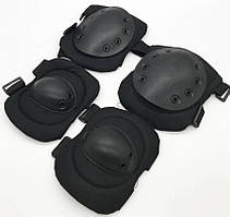 Комплект захисту тактичної наколінники, налокотники F002, чорний