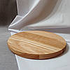 Дерев'яна кухонна дошка 25 см. професійна або підставка під піцу із ясеня, фото 7