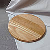 Дерев'яна кухонна дошка 25 см. професійна або підставка під піцу із ясеня, фото 6