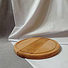 Дерев'яна кухонна дошка 25 см. професійна або підставка під піцу із ясеня, фото 5