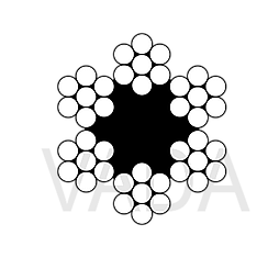 Трос сталевий оцинкований 6x7+FC, Ø 6мм