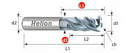 Фреза кінцева твердосплавна чотирьохпера D 10,0 мм х 70 х 22 мм 35°/38°z:4 Helion (Іспанія)