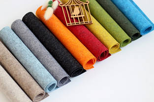 Фетр корейський жорсткий меланж 1,2мм на метраж