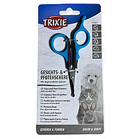 Ножницы для стрижки шерсти на мордочке и лапах животных Trixie Face and Paw 9,5 см TX 2360