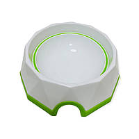 Миска для собак пластиковая AnimAll Диамант 500 мл Зеленая/белая